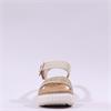 Rieker Woven Strap Wedge Sandal - Beige Multi